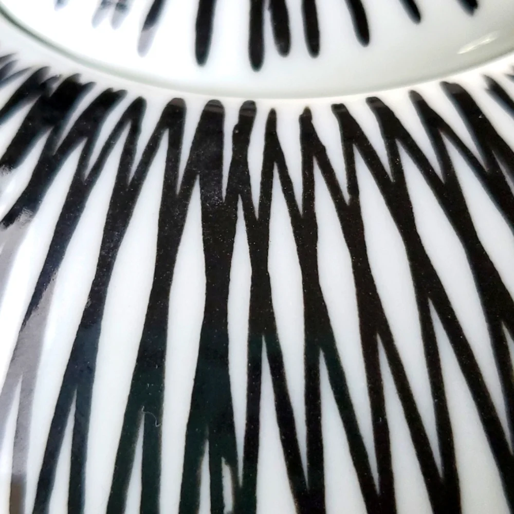 Akina Black and White Modern Handpainted Porcelain Teapot Pier One